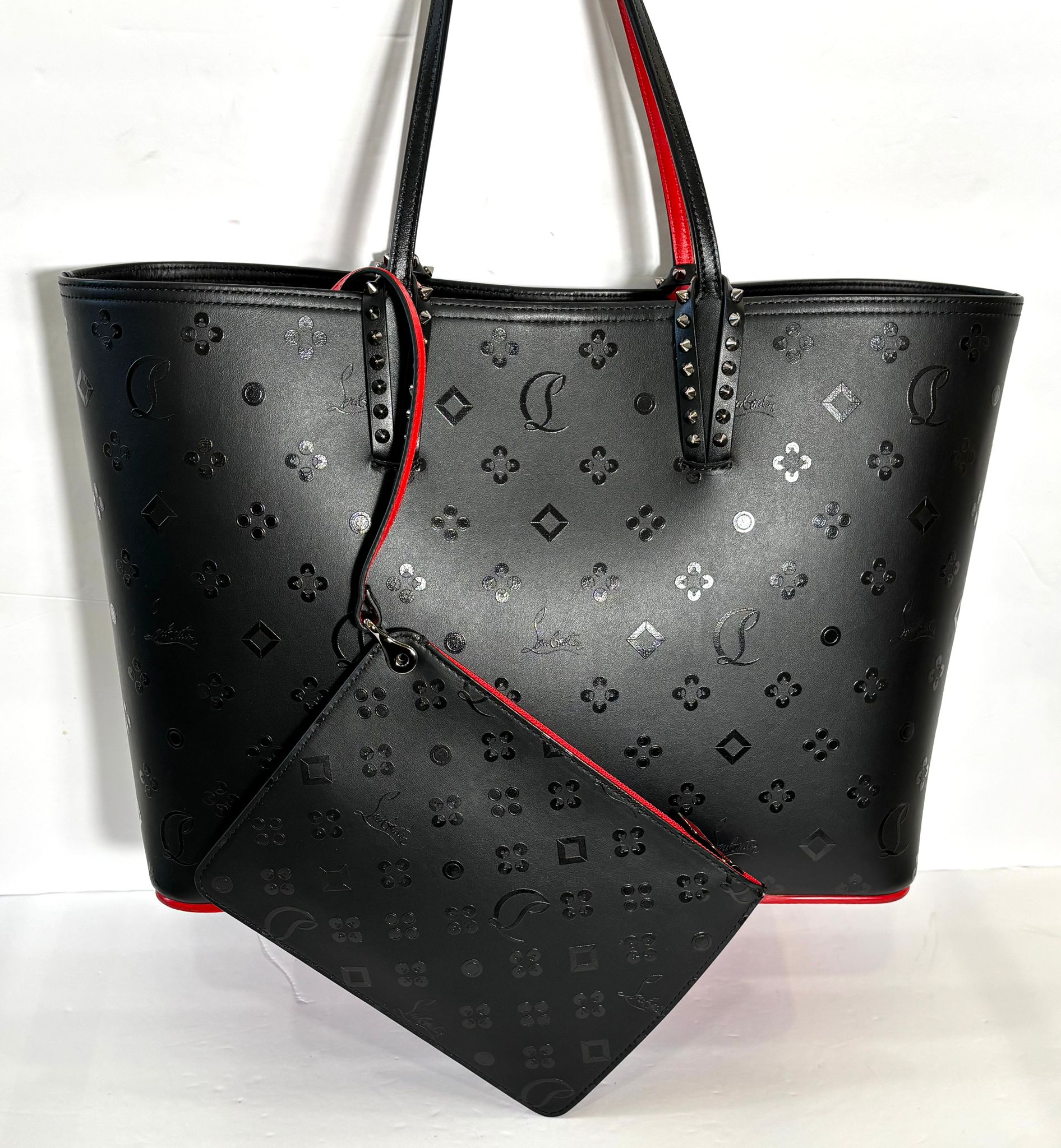 CHRISTIAN LOUBOUTIN CABATA LOUBINTHESKY LEATHER TOTE
