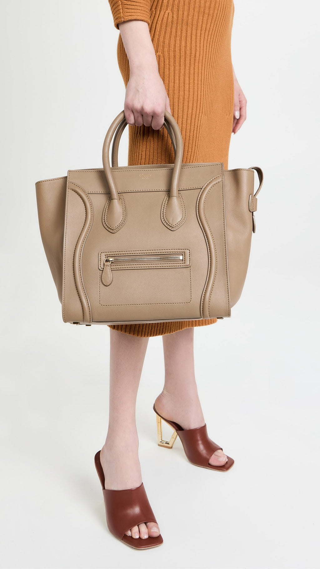 CÉLINE CALFSKIN LEATHER MICRO LUGGAGE BAG