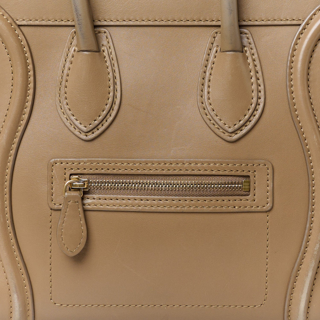 CÉLINE CALFSKIN LEATHER MICRO LUGGAGE BAG