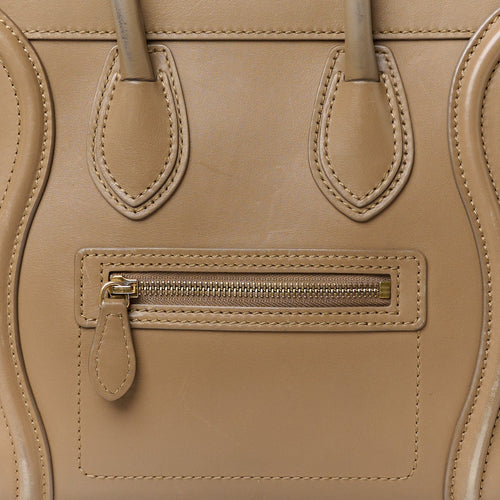 CÉLINE CALFSKIN LEATHER MICRO LUGGAGE BAG
