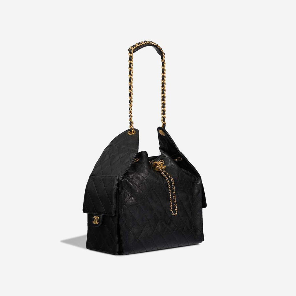 CHANEL 25 CAVIAR QUILTED CALFSKIN LEATHER SMALL HOBO BAG