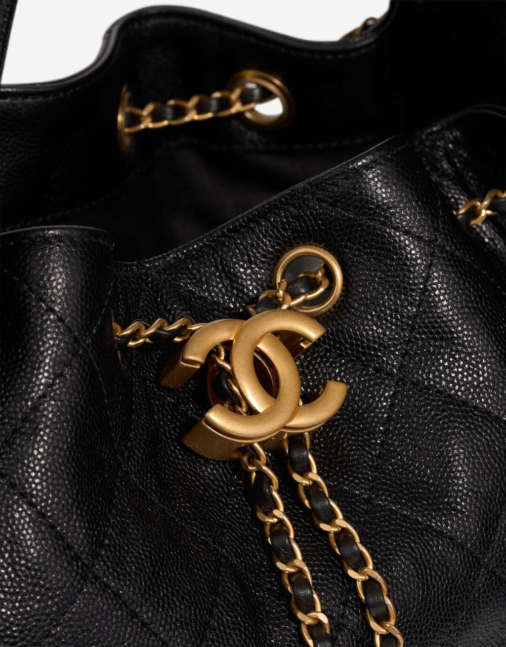 CHANEL 25 CAVIAR QUILTED CALFSKIN LEATHER SMALL HOBO BAG