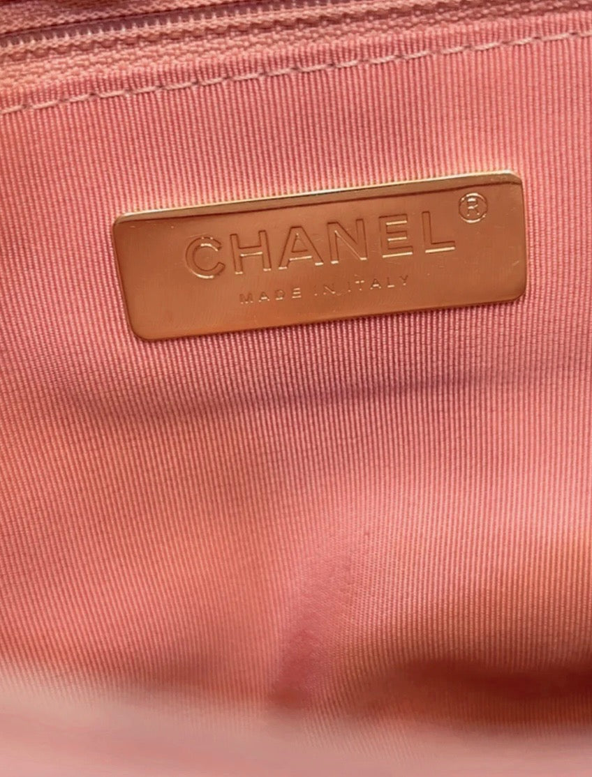 CHANEL QUILTED LAMBSKIN SMALL CHANEL 19 FLAP BAG