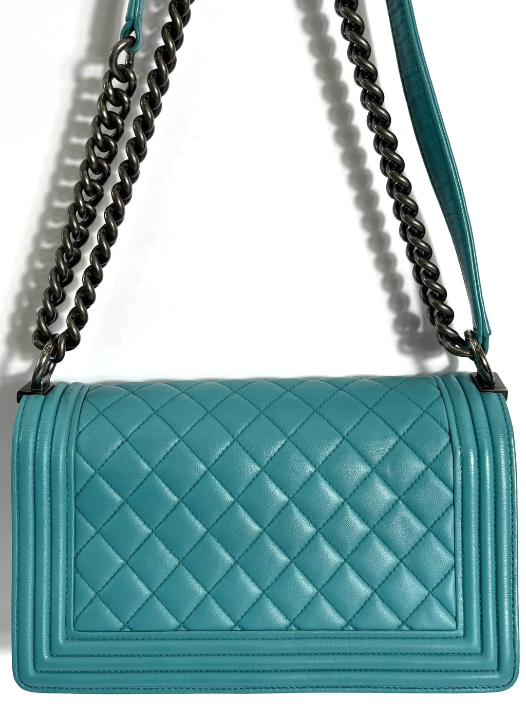 CHANEL CALFSKIN QUILTED MEDIUM BOY FLAP BAG