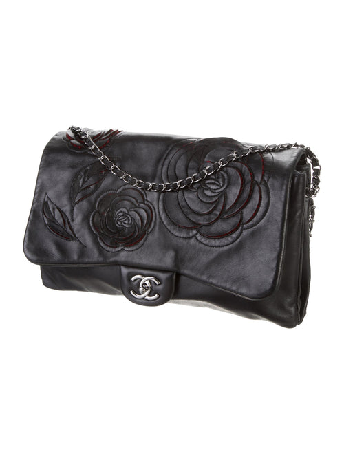 CHANEL PARIS SHANGHAI CAMELLIA FLAP BAG-HS