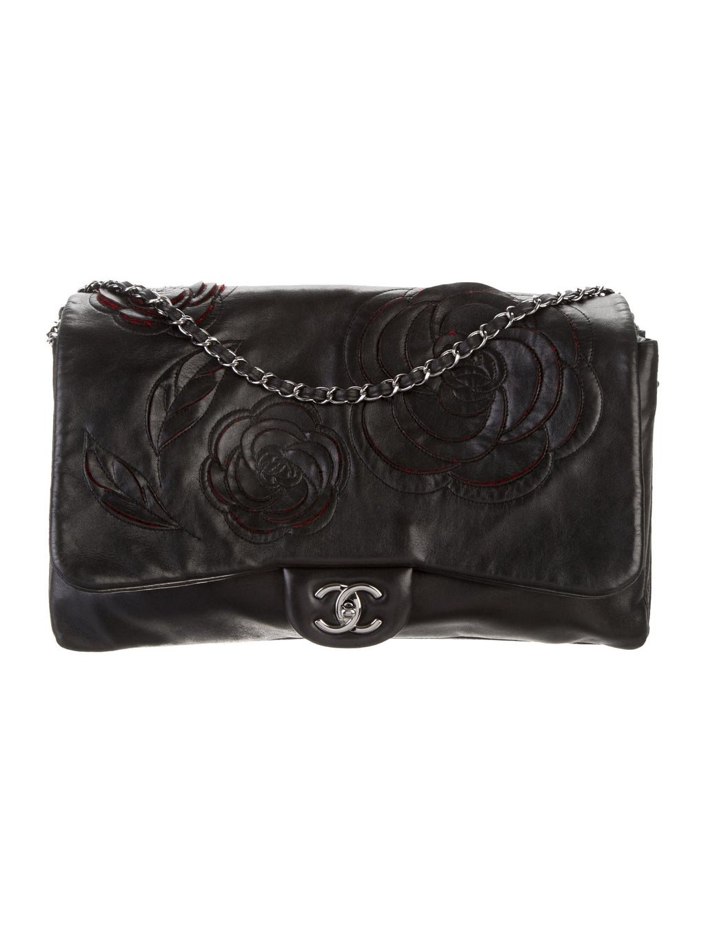 CHANEL PARIS SHANGHAI CAMELLIA FLAP BAG-HS