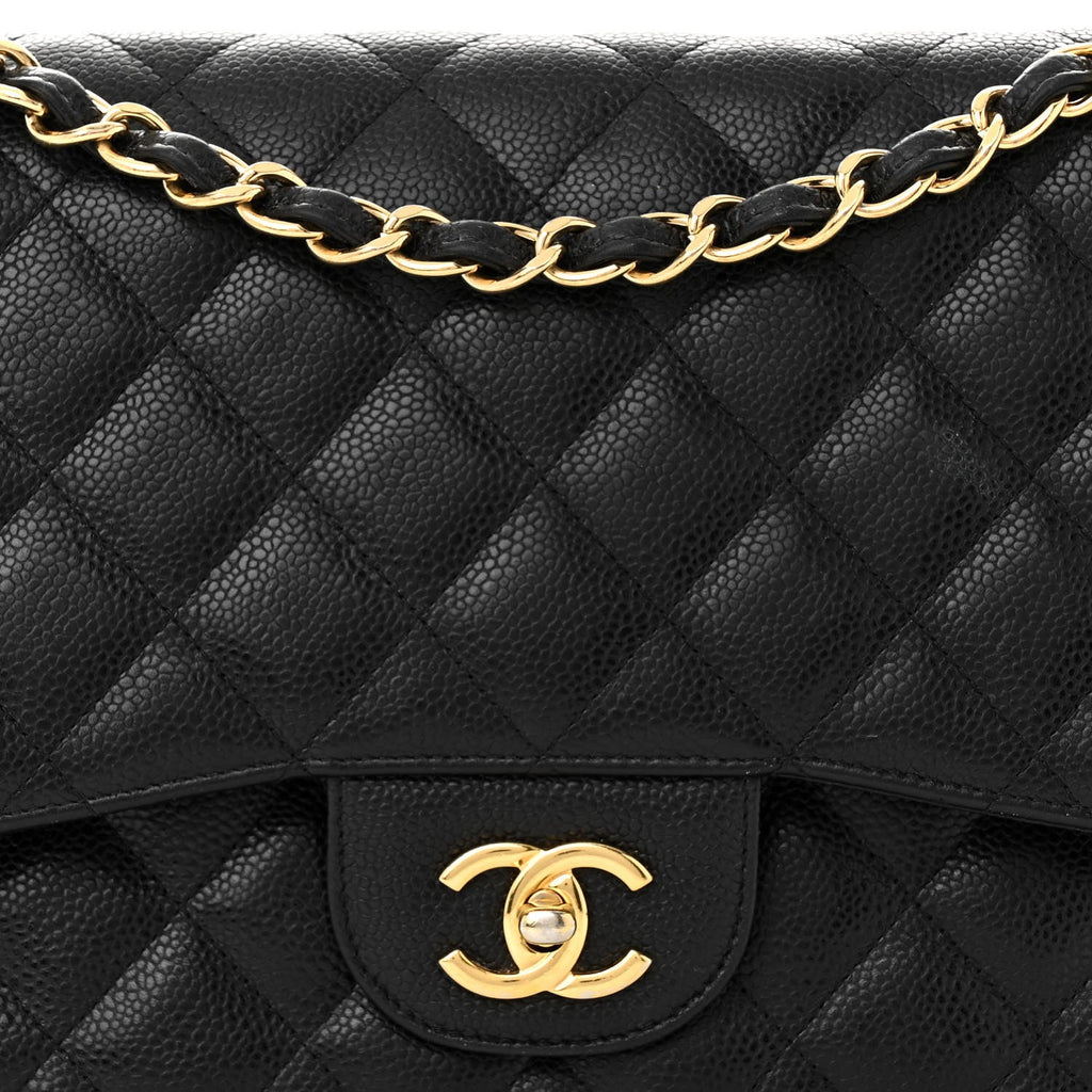 CHANEL CAVIAR QUILTED CLASSIC JUMBO DOUBLE FLAP BAG