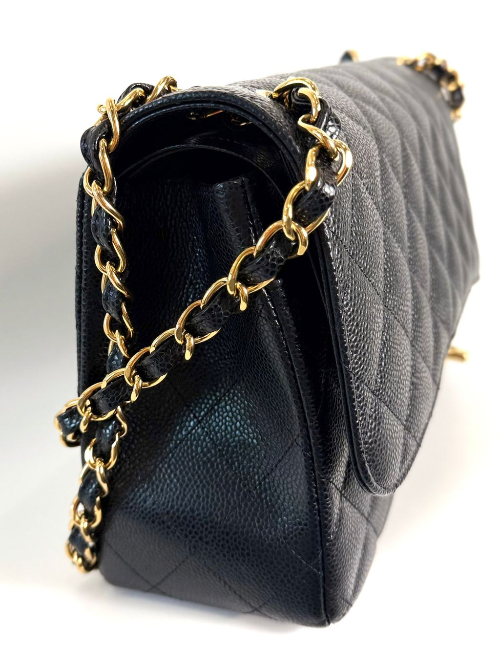 CHANEL CLASSIC CAVIAR QUILTED DOUBLE FLAP LARGE BAG