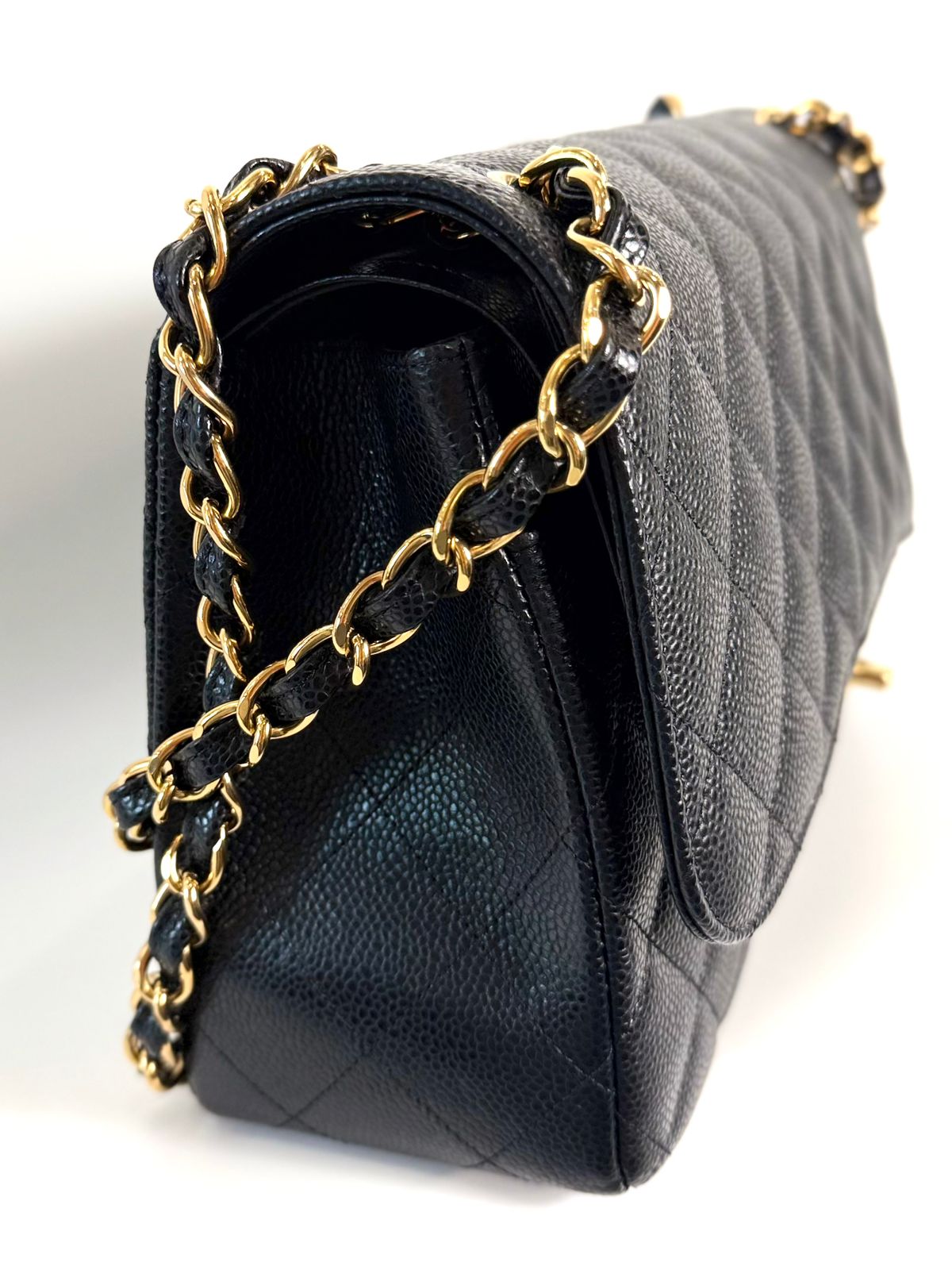 CHANEL CLASSIC CAVIAR QUILTED DOUBLE FLAP LARGE BAG