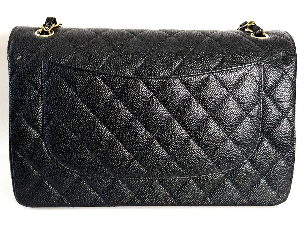 CHANEL CLASSIC CAVIAR QUILTED DOUBLE FLAP LARGE BAG