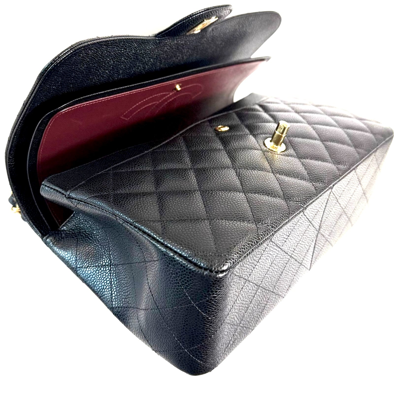 CHANEL CLASSIC CAVIAR QUILTED DOUBLE FLAP LARGE BAG