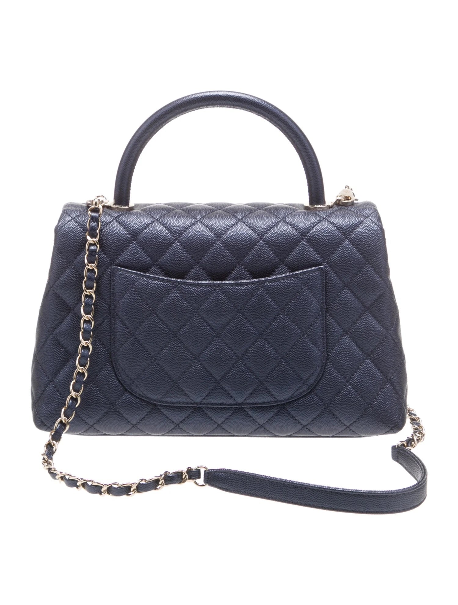 CHANEL CAVIAR QUILTED SMALL COCO HANDLE FLAP BAG