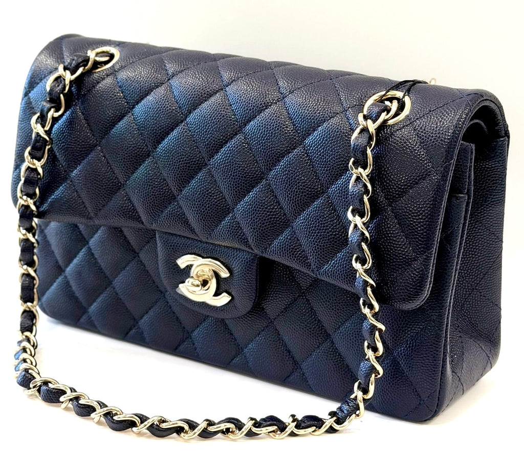 CHANEL CLASSIC CAVIAR QUILTED LEATHER SMALL DOUBLE FLAP BAG