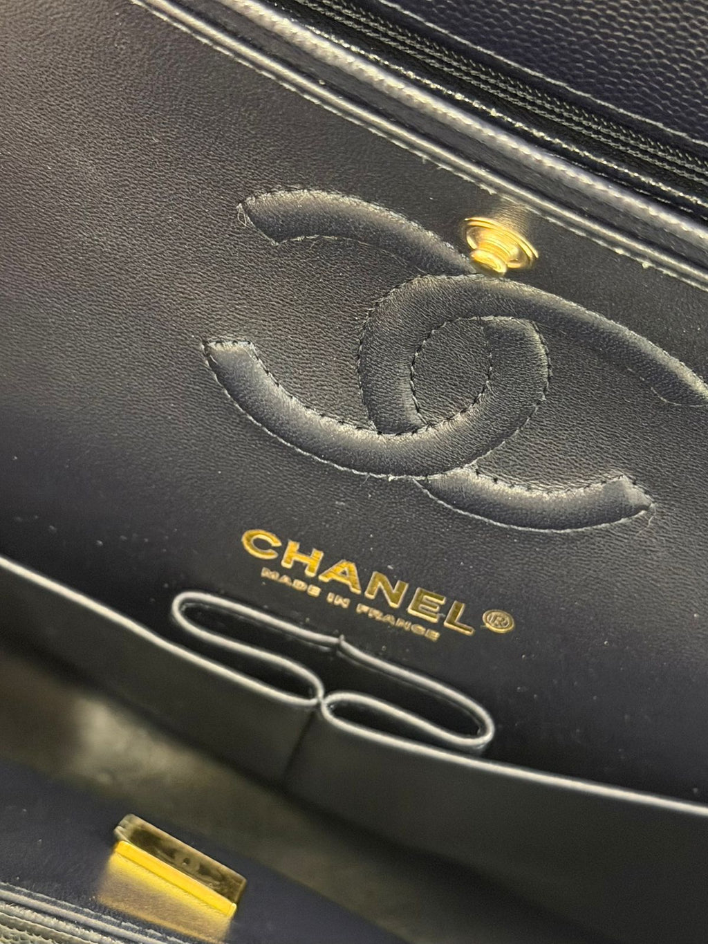 CHANEL CLASSIC CAVIAR QUILTED LEATHER SMALL DOUBLE FLAP BAG