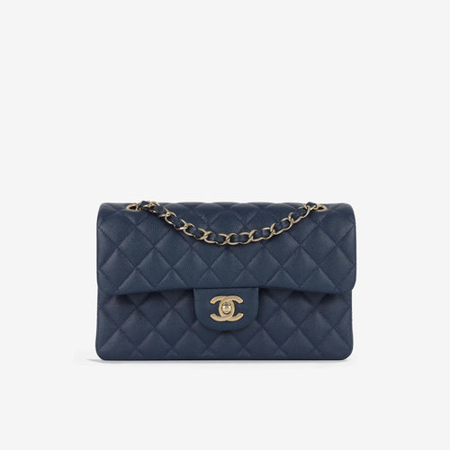 CHANEL CLASSIC CAVIAR QUILTED LEATHER SMALL DOUBLE FLAP BAG