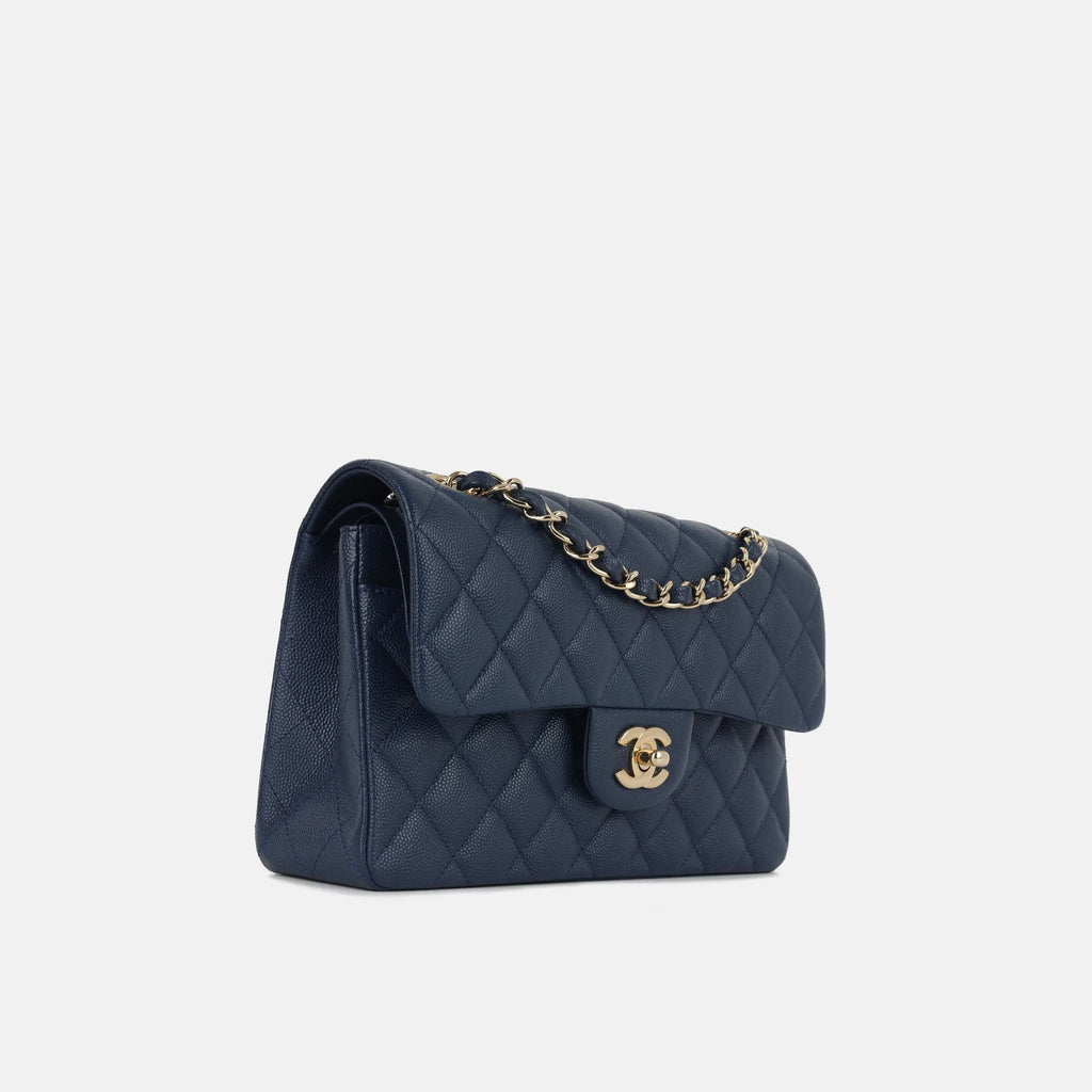 CHANEL CLASSIC CAVIAR QUILTED LEATHER SMALL DOUBLE FLAP BAG