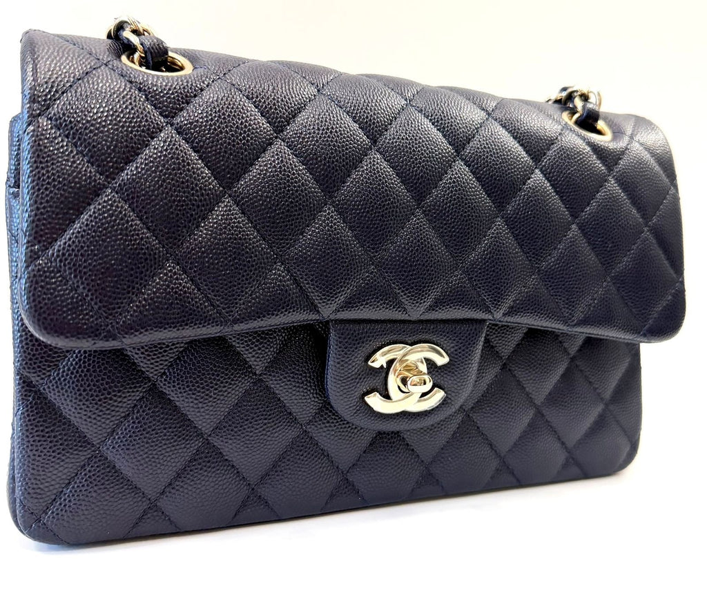 CHANEL CLASSIC CAVIAR QUILTED LEATHER SMALL DOUBLE FLAP BAG