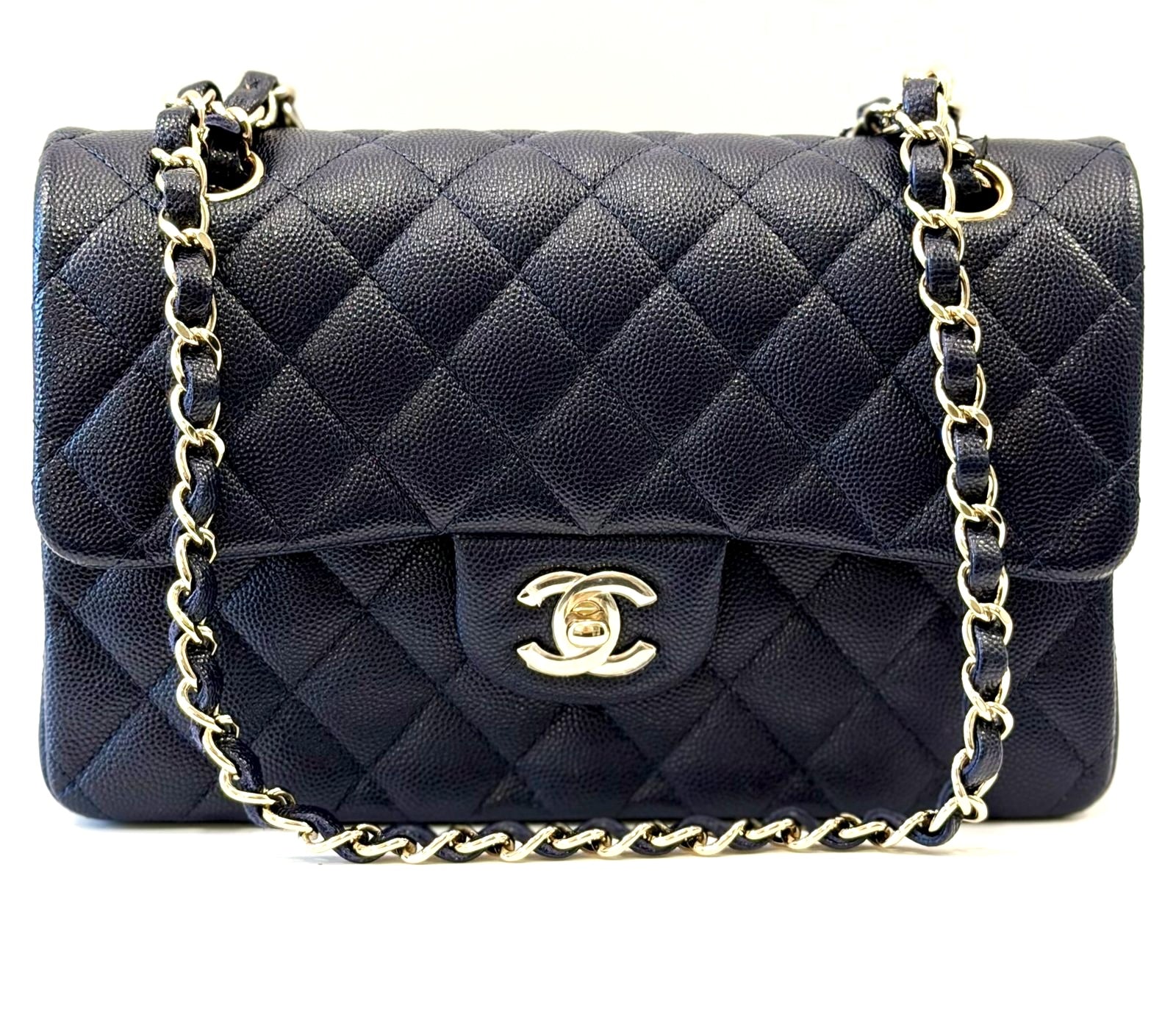 CHANEL CLASSIC CAVIAR QUILTED LEATHER SMALL DOUBLE FLAP BAG