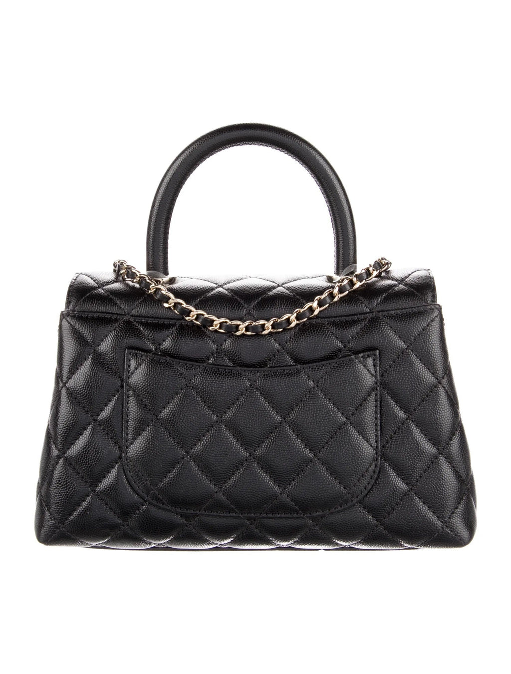 CHANEL CAVIAR QUILTED COCO HANDLE 21P MEDIUM SHOULDER BAG