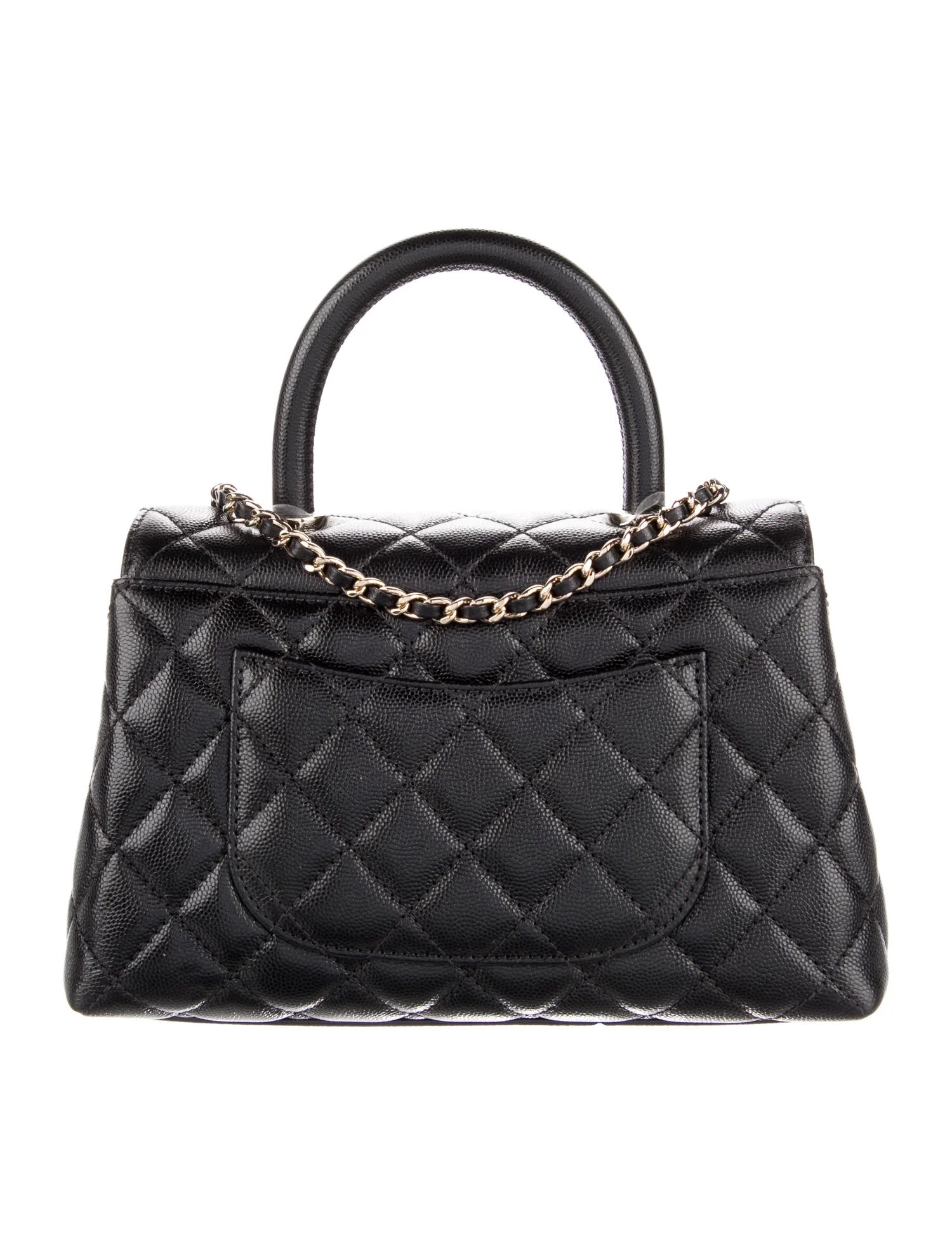 CHANEL CAVIAR QUILTED COCO HANDLE 21P MEDIUM SHOULDER BAG