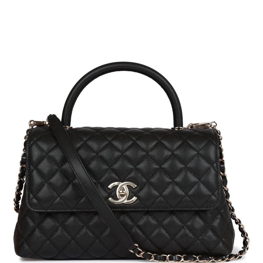 CHANEL CAVIAR QUILTED COCO HANDLE 21P MEDIUM SHOULDER BAG