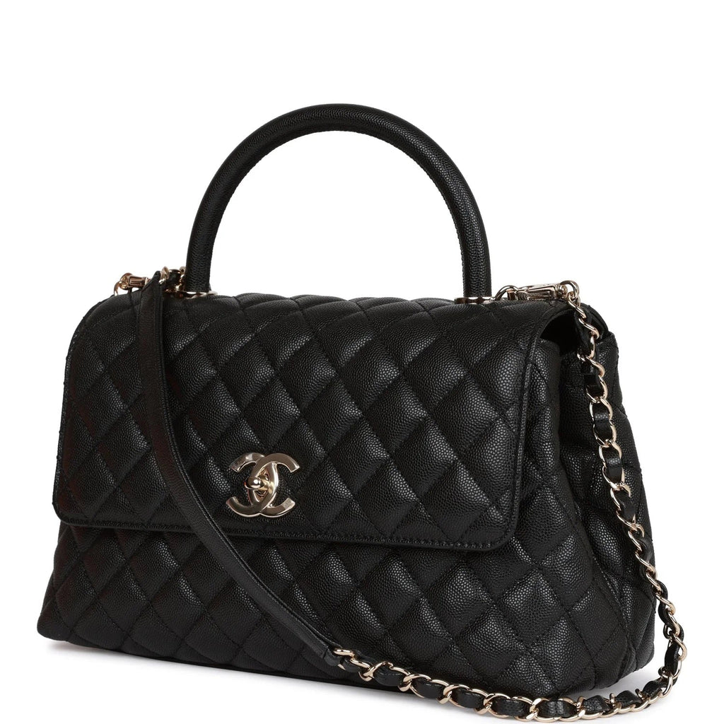 CHANEL CAVIAR QUILTED COCO HANDLE 21P MEDIUM SHOULDER BAG