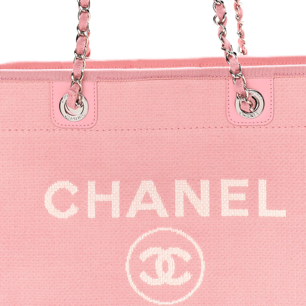 CHANEL DEAUVILLE MIXED FABRIC TOTE