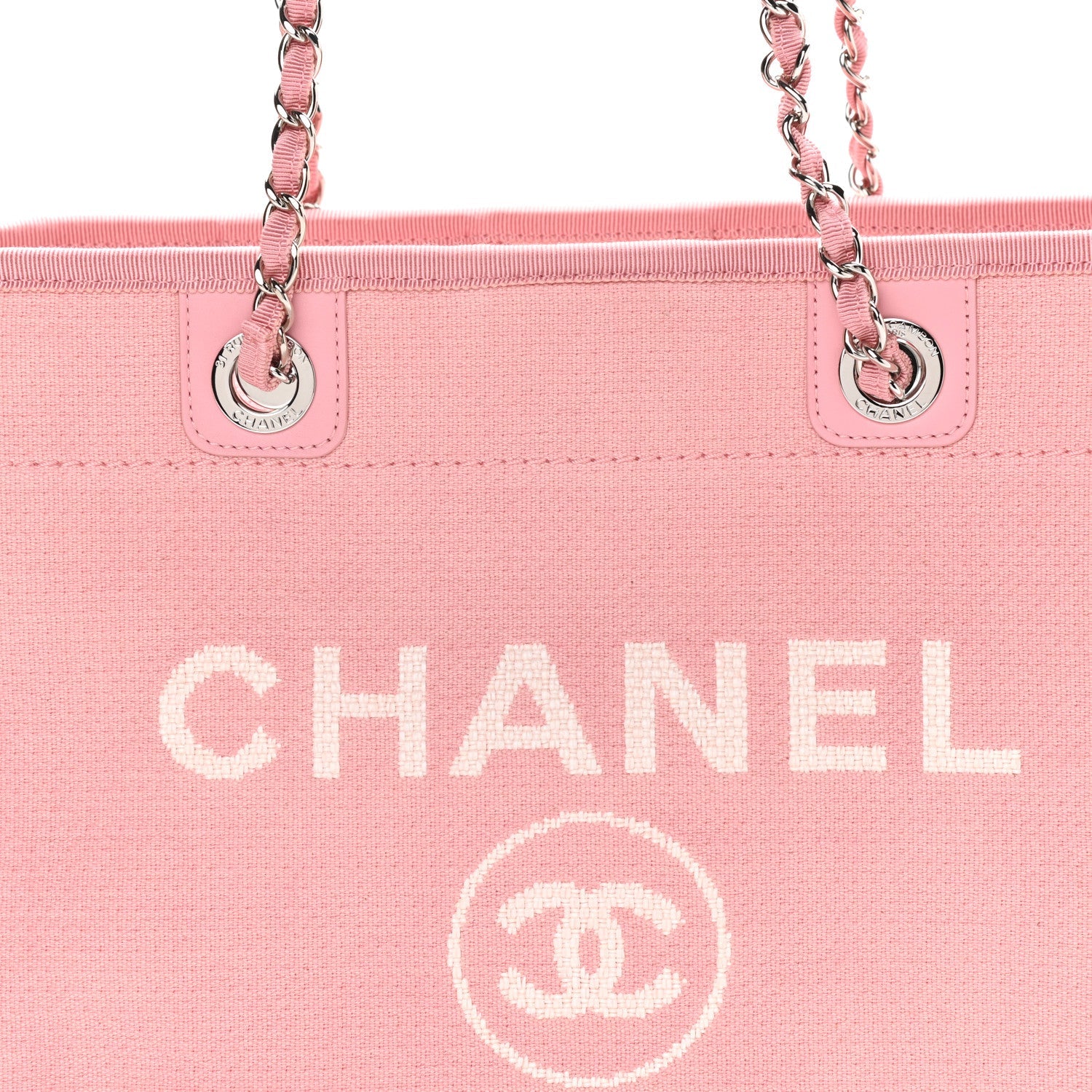 CHANEL DEAUVILLE MIXED FABRIC TOTE