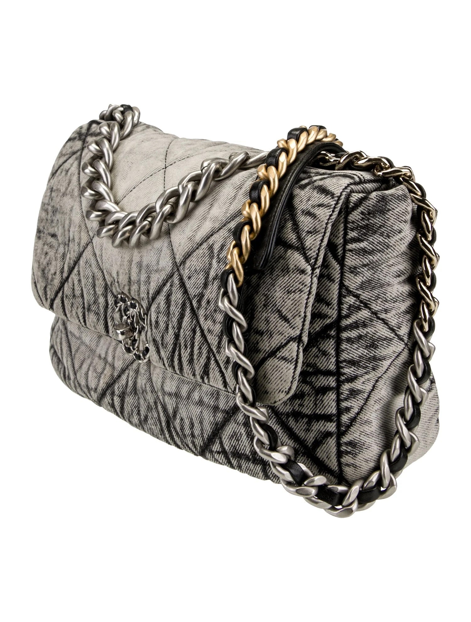CHANEL 19 DISTRESSED DENIM BAG