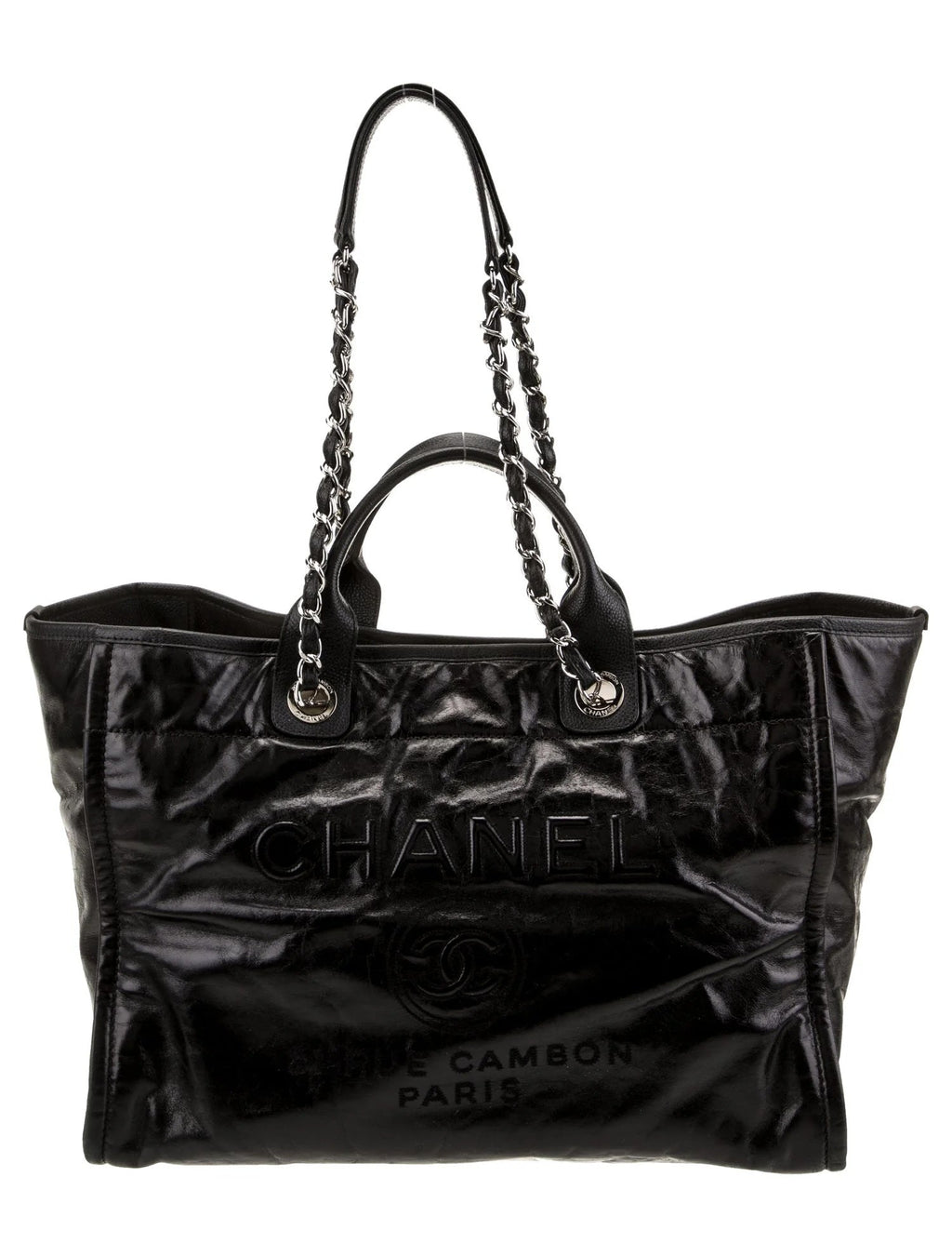 CHANEL 31 RUE CAMBON GLAZED CALFSKIN LEATHER DEAUVILLE TOTE