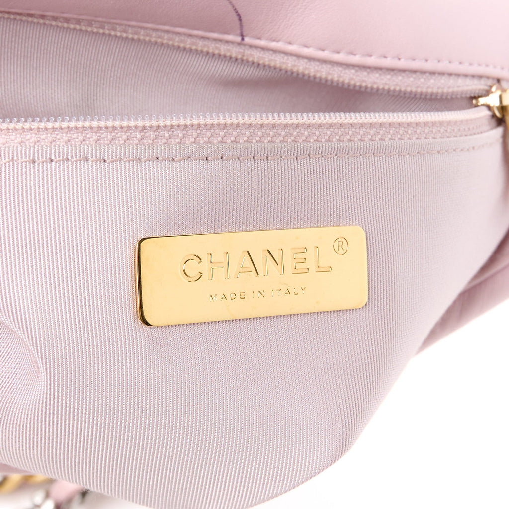 CHANEL QUILTED GOATSKIN MEDIUM CHANEL 19 FLAP BAG