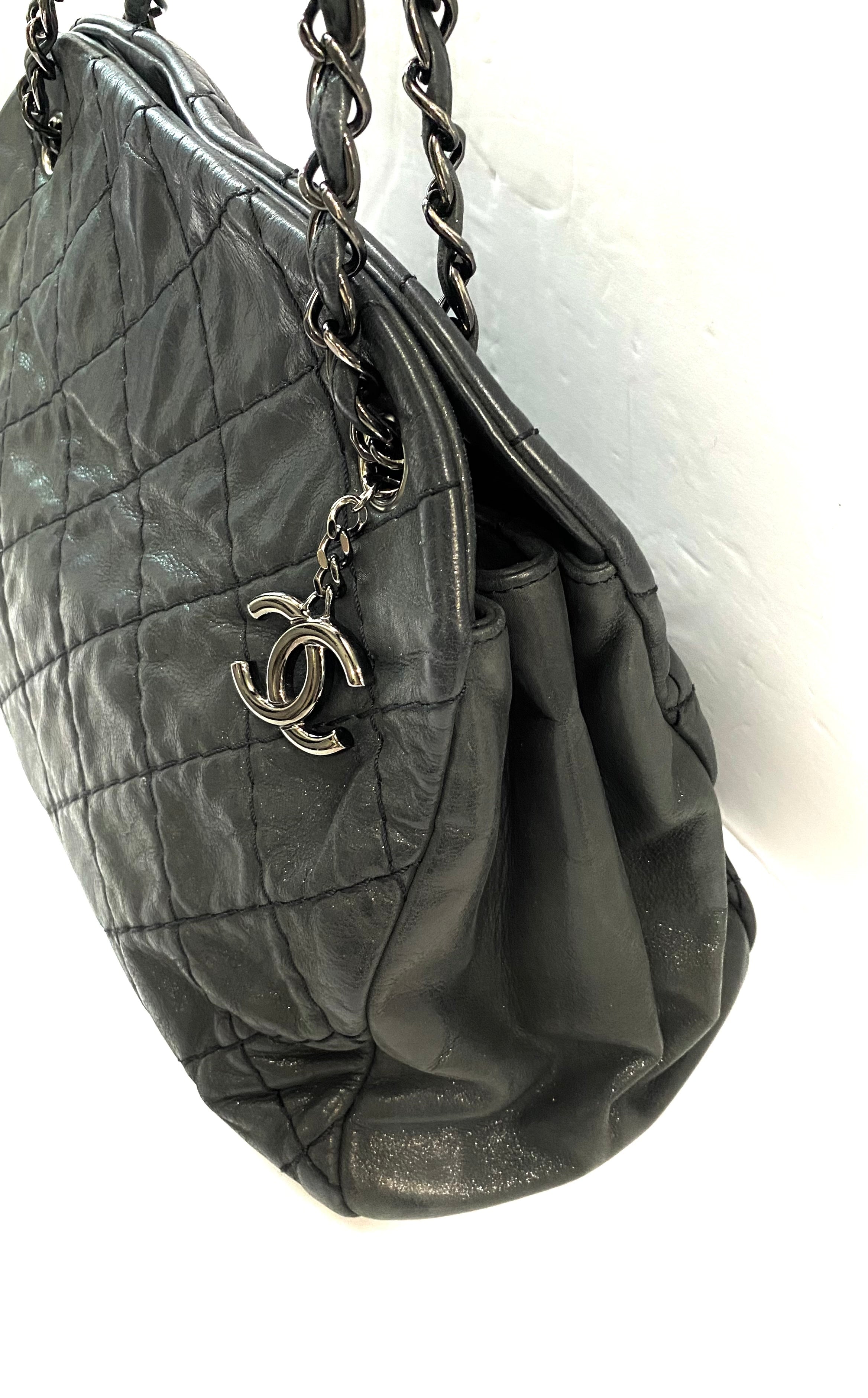CHANEL IRIDESCENT CALFSKIN LEATHER LARGE JUST MADEMOISELLE BAG