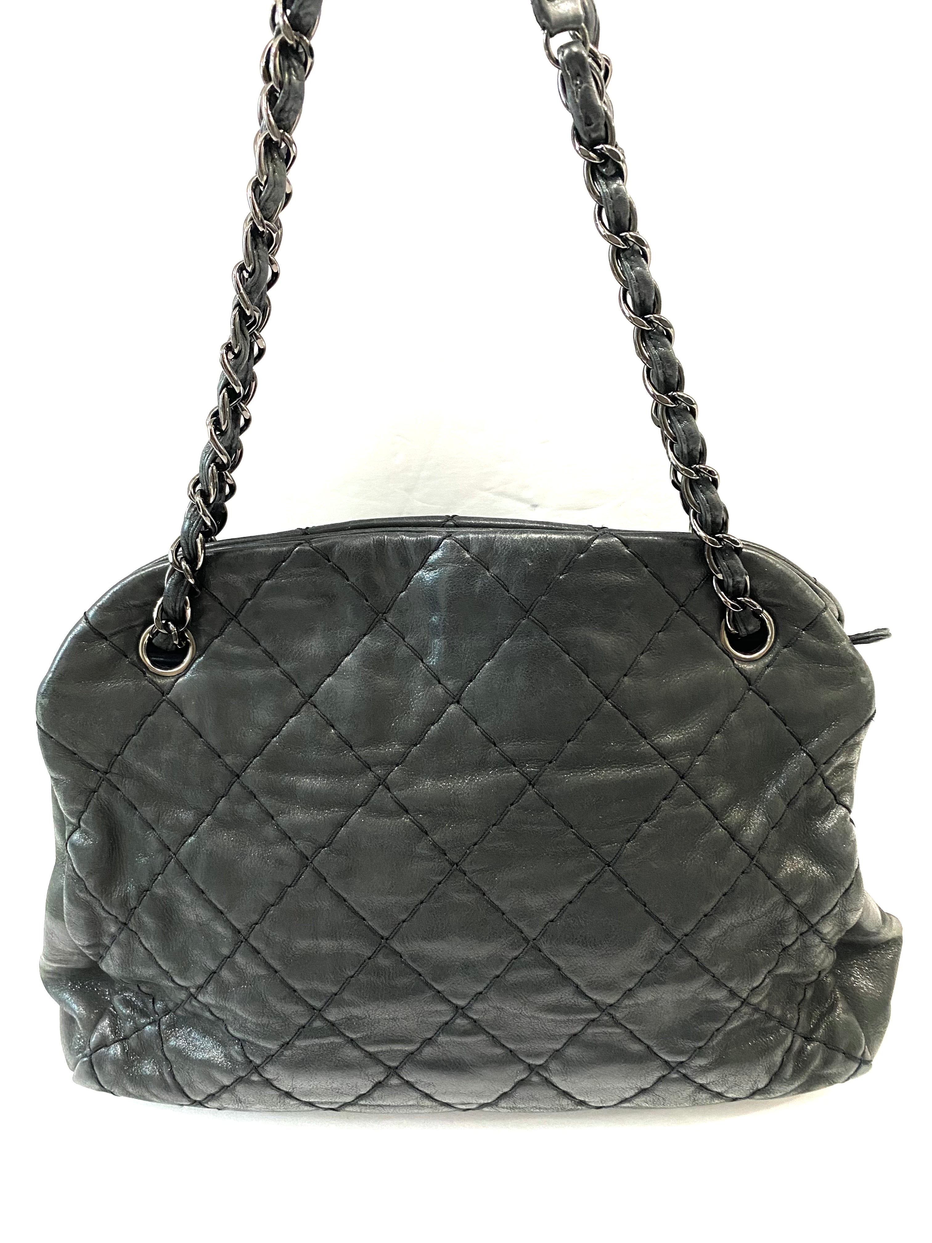 CHANEL IRIDESCENT CALFSKIN LEATHER LARGE JUST MADEMOISELLE BAG