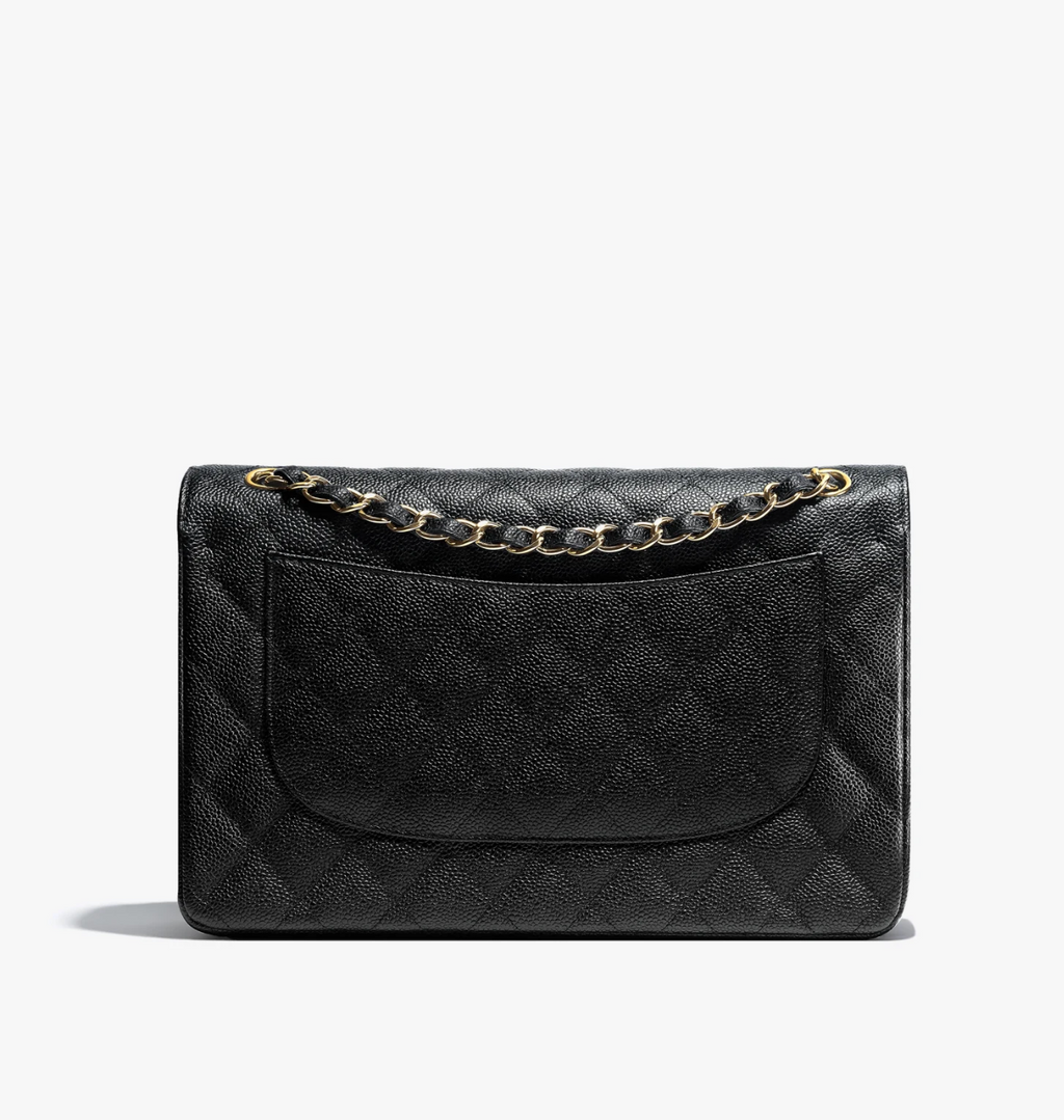 CHANEL CAVIAR QUILTED JUMBO DOUBLE FLAP BAG