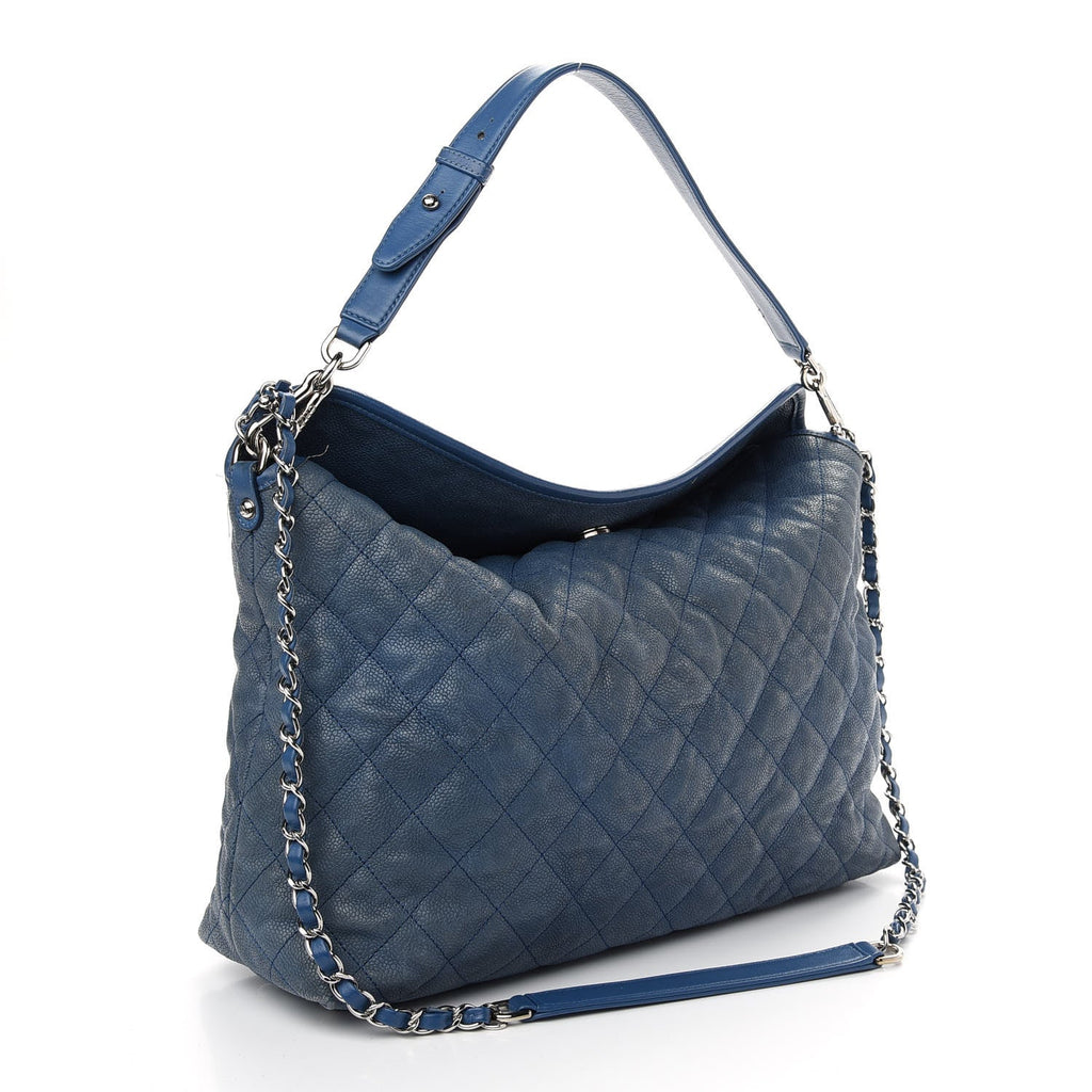 CHANEL CAVIAR QUILTED FRENCH RIVIERA HOBO BAG-HS