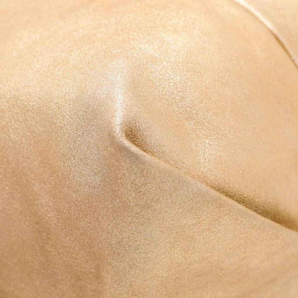 CHANEL CC METALLIC GOLD LAMBSKIN LEATHER HOBO BAG