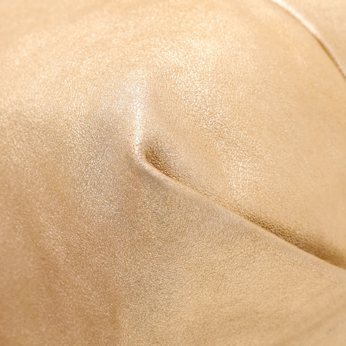 CHANEL CC METALLIC GOLD LAMBSKIN LEATHER HOBO BAG