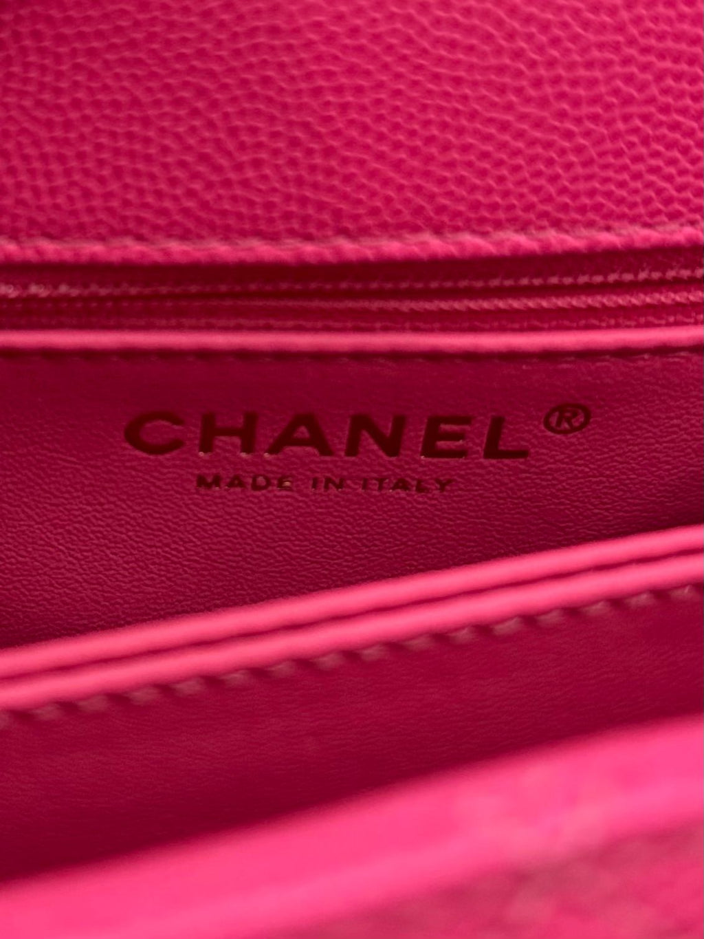 CHANEL CAVIAR QUILTED SMALL COCO HANDLE FLAP BAG IN PINK