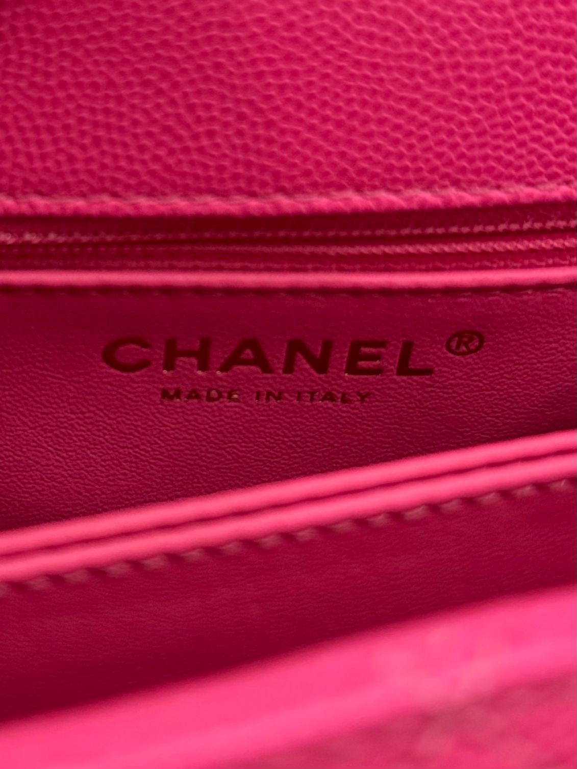 CHANEL CAVIAR QUILTED SMALL COCO HANDLE FLAP BAG IN PINK