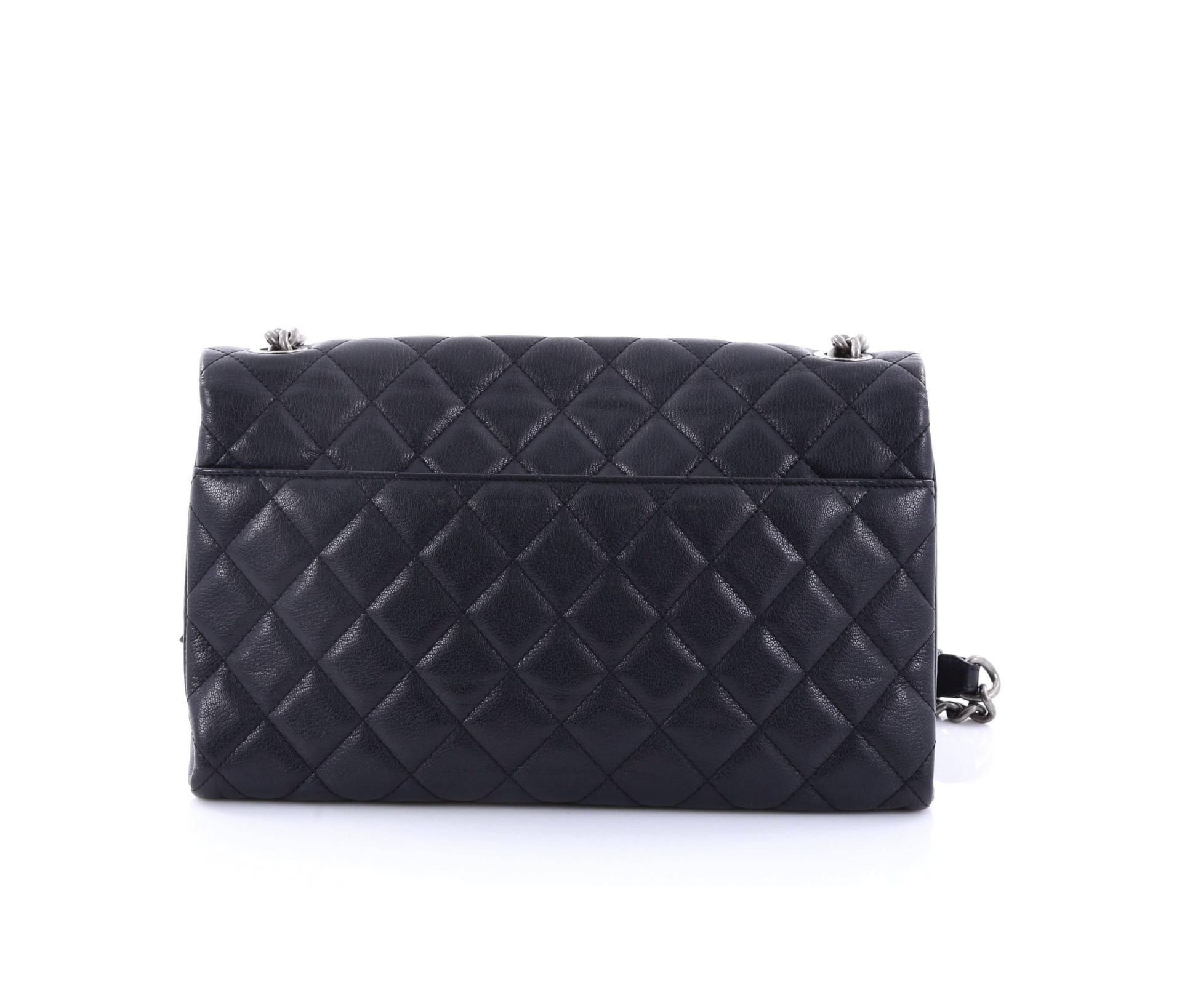 CHANEL City Rock Flap Bag Quilted Goatskin Medium