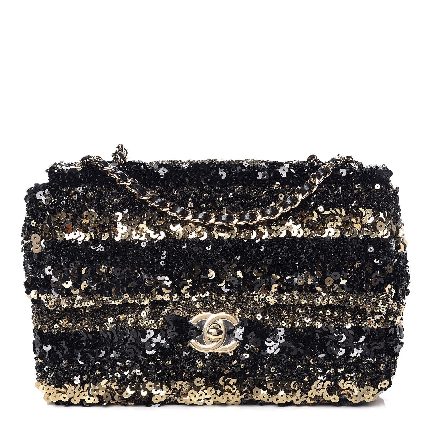 CHANEL Sequin Classic Mini Flap Bag
