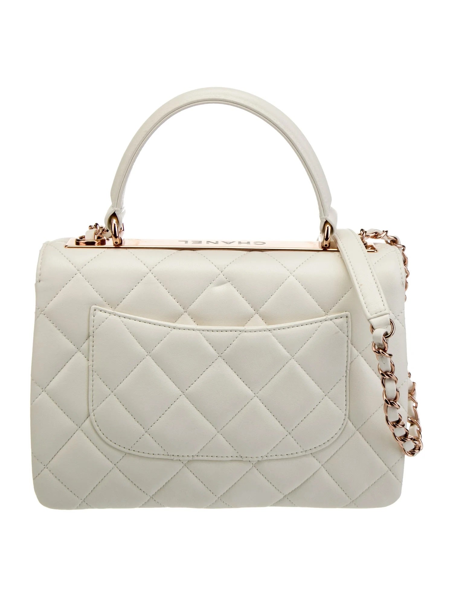CHANEL LAMBSKIN LEATHER SMALL TRENDY CC TOP HANDLE BAG