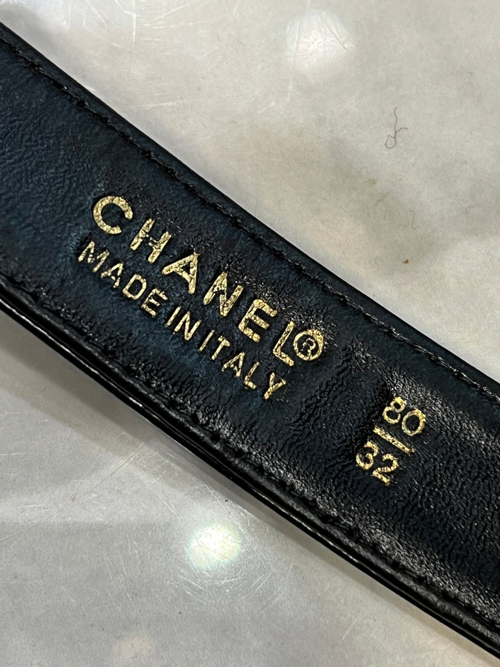 CHANEL QUILTED PATENT LEATHER VINTAGE BUM BAG