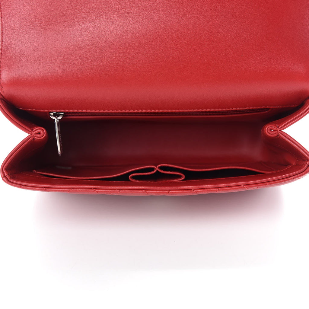 CHANEL SMALL LAMBSKIN QUILTED CC FILIGREE FLAP BAG