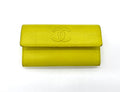 CHANEL YELLOW LEATHER WALLET