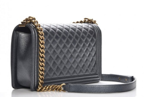 CHANEL CAVIAR QUILTED MEDIUM BOY FLAP BAG