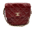 CHANEL VINTAGE BURGUNDY CROSSBODY BAG