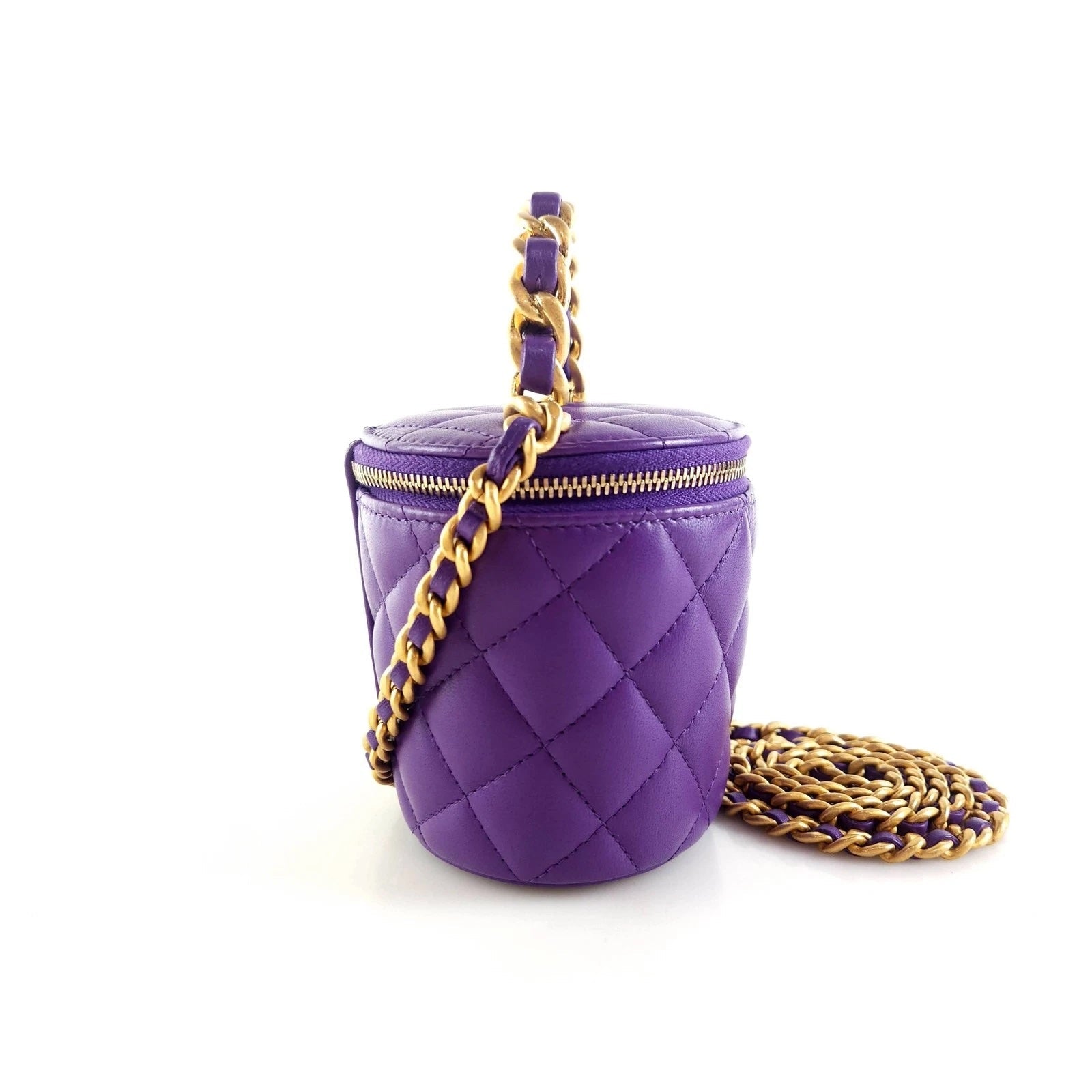 CHANEL QUILTED LAMBSKIN LEATHER AFTERNOON TEA VANITY BAG