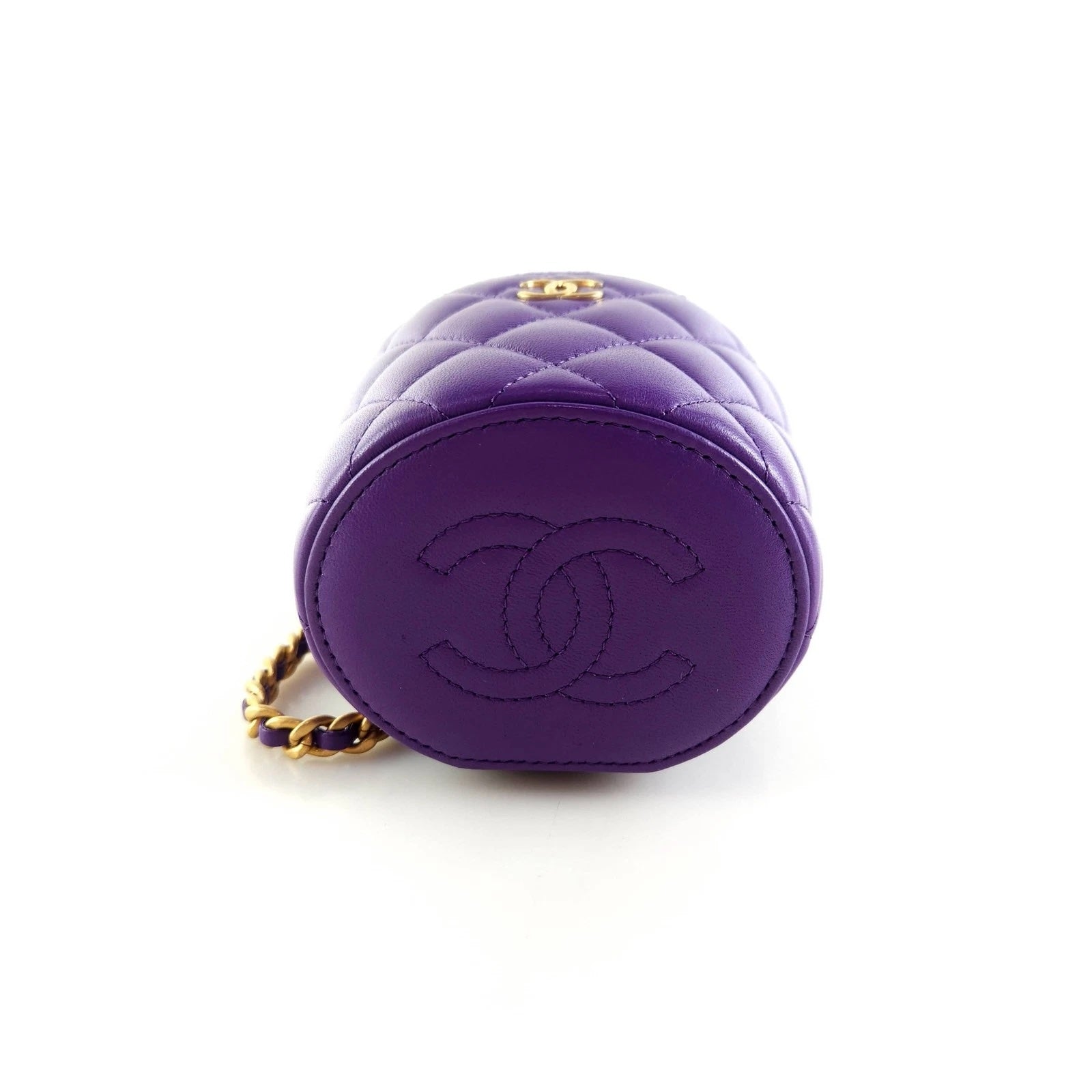 CHANEL QUILTED LAMBSKIN LEATHER AFTERNOON TEA VANITY BAG