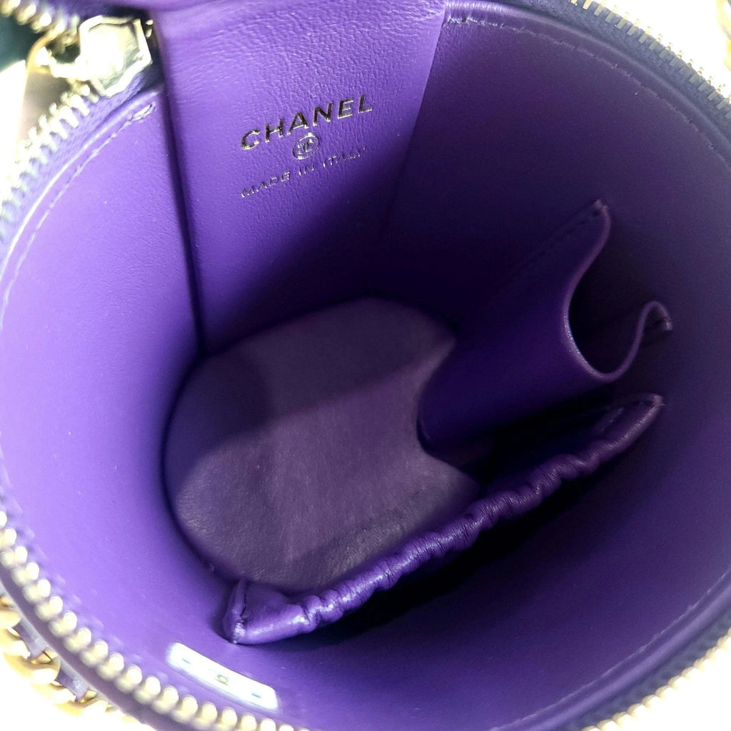 CHANEL QUILTED LAMBSKIN LEATHER AFTERNOON TEA VANITY BAG
